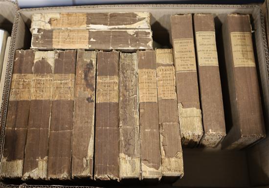 Southey, Robert - History of the Peninsular War, 6 vols, 8vo, drab boards, hinges split, most spines with loss,